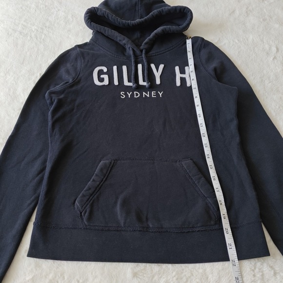 Gilly Hicks Sydney Women's Hoodie Black Sweatshirt Hooded Sweater Small Logo - Picture 6 of 8